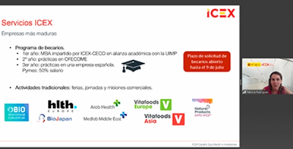 AFEPADI e ICEX celebran una nueva sesión formativa centrada en la internacionalización del sector nutracéutico